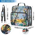 thumbnail image 2 of FORMRS Zipper Binder with Shoulder Strap 2-inch Ring 500 Sheet Capacity File Bag, Colorful Leaves, 2 of 5