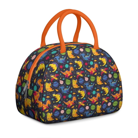 Sac à Lunch Dinosaure Rugissant - Imprimé Dessin Animé T-Rex, Sac Isotherme Amusant pour les Amateurs de Dinosaures, Camping et École