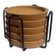thumbnail image 3 of Juego de 5 posavasos redondos de corcho con borde y soporte, antideslizantes y aislantes térmicos, para bebidas frías y calientes, vasos de bar o, 3 of 9