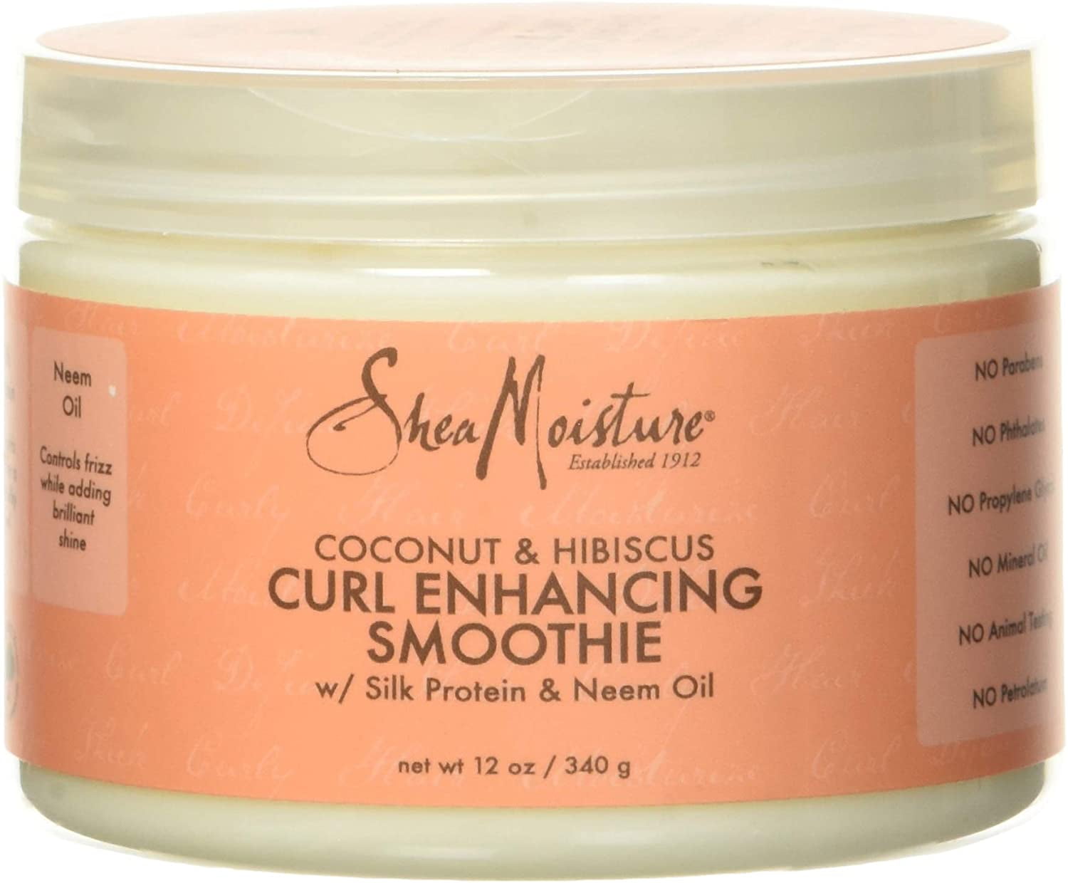 Shea Moisture Curl Enhancing Smoothie, Coconut & Hibiscus 12 oz (Pack of 2)