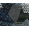 thumbnail image 4 of oneOone Georgette Viscose Midnight Blue Fabric Triangle Geometric Sewing Craft Projects Fabric Prints By Yard 42 Inch Wide, 4 of 4