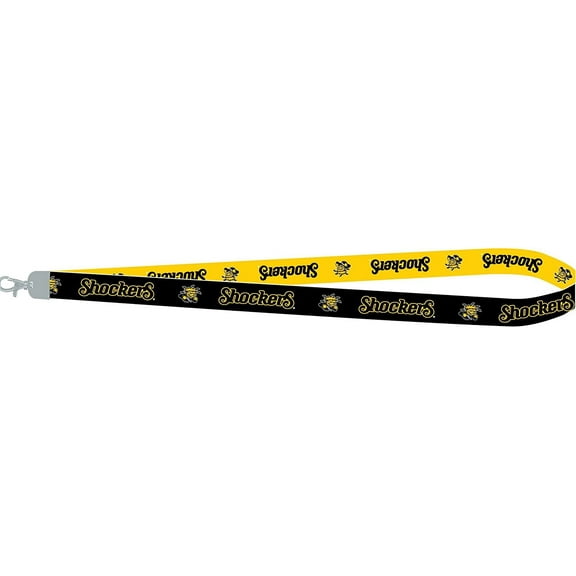 Wichita State University Shockers Lanyard Keychain Double Sided Breakaway Safety Design Adult 18 Inch