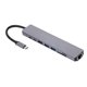 thumbnail image 1 of Convertidor de estación de acoplamiento para computadora portátil multifunción 8IN1 USB-C Tipo-C a PD + USB * 2 + HDTV + Tipo-C + SD + TF + RJ45, 1 of 8