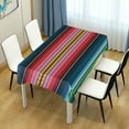 thumbnail image 7 of GZHJMY Mexican Serape Blanket Stripes Tablecloth, Rectangle Waterproof Washable Polyester Table Cover for Picnic Dinner Holiday Party Decor, 60 x 120 Inch, 7 of 7