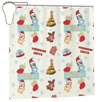 Saiise Bluey Print Shower Curtain for Bathroom,Shower Curtain Set with Hooks for Home, Bathroom Decor Waterproof Fabric,72x72