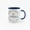 Deep Blue, variant on 11 Ounce "Be Yourself" Ceramic Mug with Colorful Inner Lining - Inspirational Quote Coffee Cup with Floral Design