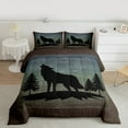 thumbnail image 2 of Manfei Cartoon Wolf Print Bedding Comforter Set for Teen, Rustic Farmhouse Twin Comforter Sets, Jungle Wildlife Reversible Bedding Set, Super Cozy Room Decor, 2-Piece, 2 of 8