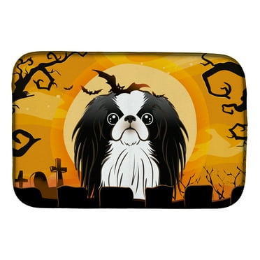 Carolines Treasures BB1788DDM Halloween Japanese Chin Dish Drying Mat 14 x 21" multicolor