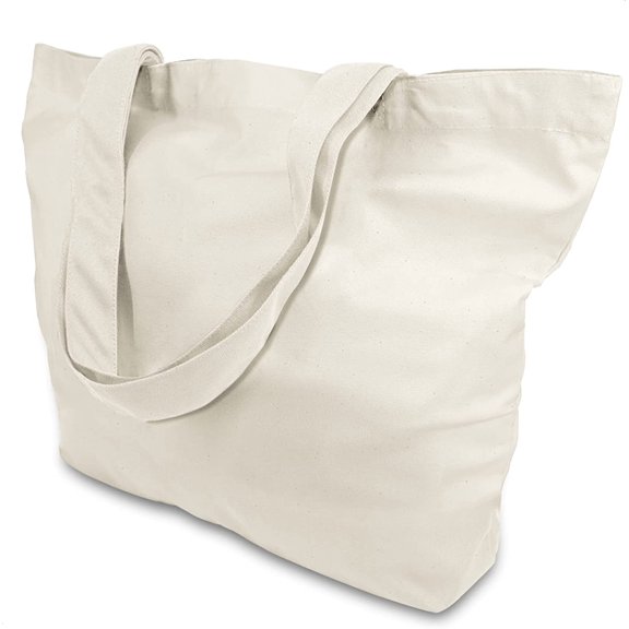 6-Pack Super Strong Large 12oz Cotton Canvas Tote Bags, Reusable Grocery Shopping Cloth Bags, Fashionable Two-Tone Totes for Crafts, DIY Your Creative Designs