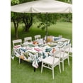 thumbnail image 3 of Outdoor Tablecloth with Umbrella Hole and Zipper, Christmas Trees Rectangle Table Cloth 60x84 Inch Waterproof Tablecloth, Winter Xmas Colorful Pine Branch Plant Picnic Table Cover for Patio Camping, 3 of 7
