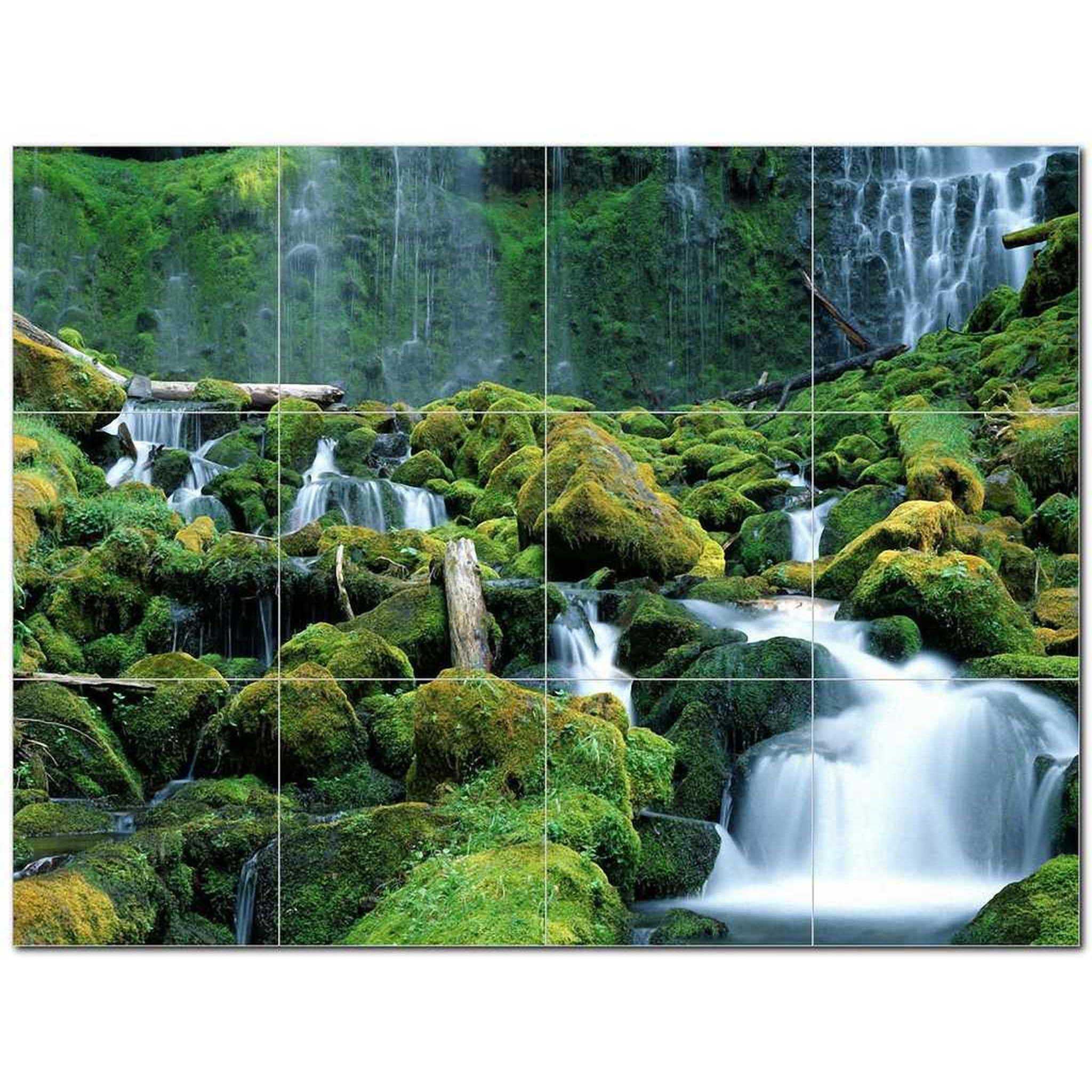 Waterfalls Photo Ceramic Tile Mural Kitchen Backsplash Bathroom Shower ...