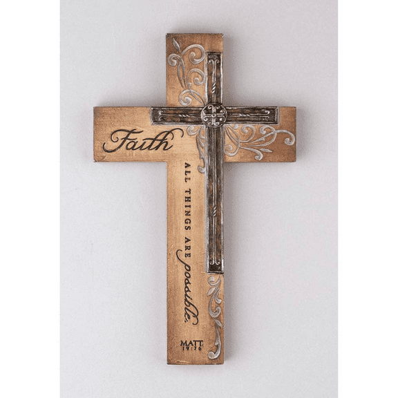 Faith All Things Double Wall Cross