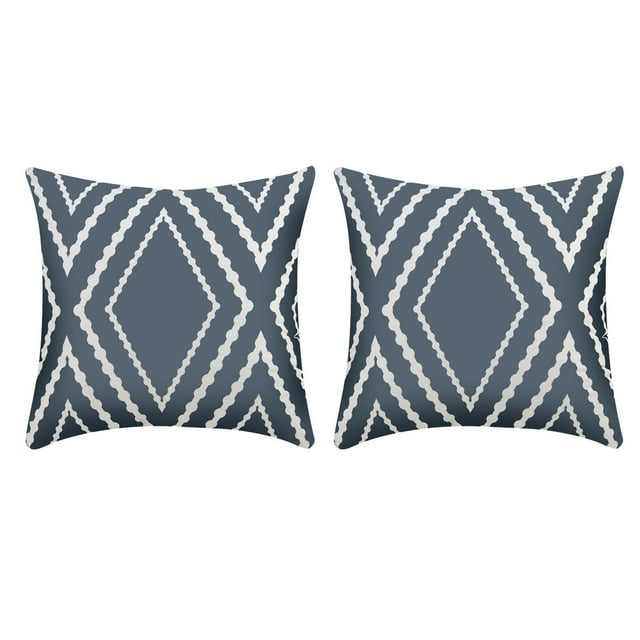 Fundas de cojín boho para exteriores, cojín geométrico para patio y jardín, juego de 2, 18 x 18 pulgadas