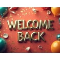 thumbnail image 4 of Welcome Back Banner for Office School Decorations with Balloons Colorful Pencils Party Supplies and Festive Backdrop for Event Celebration Classroom Decor, 4 of 4