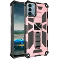 thumbnail image 3 of For Apple iPhone 13 (6.1") Built in Magnetic Kickstand, Military Hybrid Bumper Heavy Duty Dual Layer Rugged Protective Phone Case Cover by Xpression [Rose Gold], 3 of 7