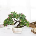thumbnail image 4 of Decoración del hogar, decoración de habitaciones, decoración de paredes, ramo de flores de simulación, arreglo floral para mesa de sala de estar, decoración de flores, jarrón de plástico en maceta, pl, 4 of 6