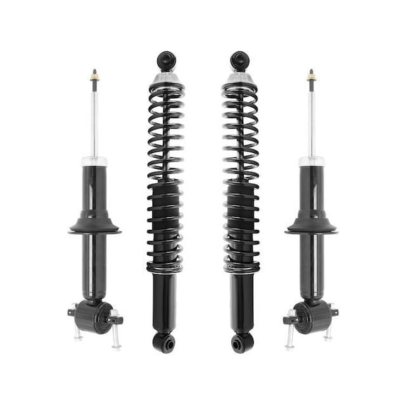 Front and Rear Air Spring to Coil Spring Conversion Kit - Compatible with 2007 - 2013 Chevy Avalanche 2008 2009 2010 2011 2012