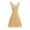 Yellow, variant on Miluxas Summer Plus Size Women's Dress Women formal Wedding Bridesmaid High-waist Party Ball Prom Gown Cocktail Dress Yellow XL(XL)