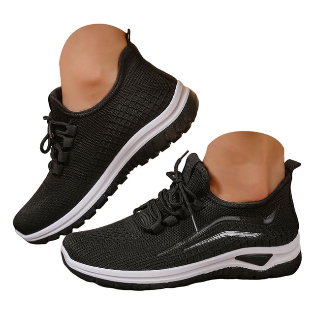 DXOUPM Espadrilles de Mode pour Femmes Chaussures de Course Légères Chaussures de Marche en Maille Respirante