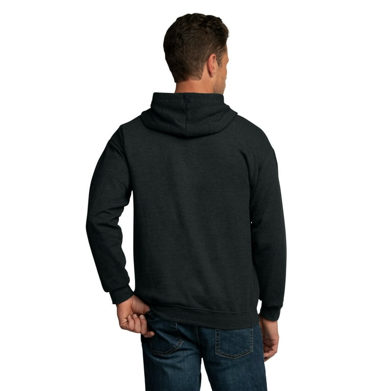 Fruit of The Loom Men's Eversoft Fleece Sweatshirts & Hoodies, Full Zip-Black, Large