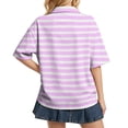 thumbnail image 5 of Dresfit Golf Shirts for Women Short Sleeve Button Down Polo Shirts 2026 Summer Striped Golf Tops Lightweight Regular Fit Solid Back To School T Shirts S, 5 of 5
