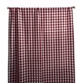 thumbnail image 2 of Poplin Gingham Checkered Window Curtain 56 Inch Wide Burgundy, 2 of 4