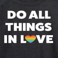 thumbnail image 3 of Instant Message - Do All Things In Love - Women's French Terry Long Sleeve Pullover, 3 of 6