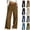 37# Brown, variant on Wide Leg Jeans Women Petite High Waisted Elastic Jean Waist Strechy Drawstring Pull On Denim Pants With Pockets Dark Blue L