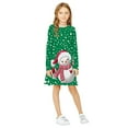 thumbnail image 4 of XEGLSBU Girls Dresses Size 12-14 Party Dress Toddler Baby Kids Girls Christmas Print Party Dress Princess Dresses Clothes Girls Dresses Size 10-12 Long Sleeve Green Size 11-12 Years, 4 of 4
