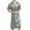 Gray, variant on Wyobmus Mens Ice Silk Robe Knee Bathrobe Turndown Collar Short Sleeve Sleepwear Robes With Belt Black