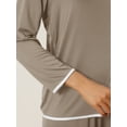 thumbnail image 5 of DARING DIVA Women's Long Sleeve Pullover Pajamas Sets XL Khaki, 5 of 6