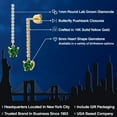 thumbnail image 2 of Gem Stone King 14K Yellow Gold Green Nano Emerald and Lab Grown Diamond Dangle Earrings for Women | 1.76 Cttw | Gemstone May Birthstone | Heart Shape 6MM, 2 of 6