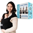 thumbnail image 1 of Portabebés Baby K'tan Baby Wrap Original Negro Pre envuelto y simple como 1-2-3 suave como almohada, 1 of 3