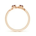 thumbnail image 2 of ANGARA Natural Round Two Stone Twist Ruby Ring in 14K Rose Gold for Women (Size-3.2mm) | July Birthstone, Birthday, Anniversary, Jewelry Gift for Women | Natural Ruby Ring, 2 of 7