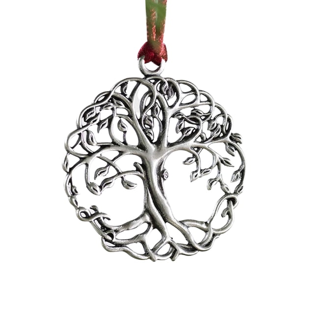 Wangscanis Christmas Tree Ornament, Solid Pewter Hanging Decoration, Holiday Gift