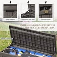 thumbnail image 5 of Vineego 122 Gallon Outdoor Patio Box Deck Plastic Resin Storage Box Backyard, Dark Brown, 5 of 6