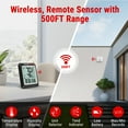 thumbnail image 3 of ThermoPro Wireless Indoor Outdoor Thermometer, 500ft Range Digital Temperature and Humidity Gauge Monitor Room Thermometer, 3 of 10