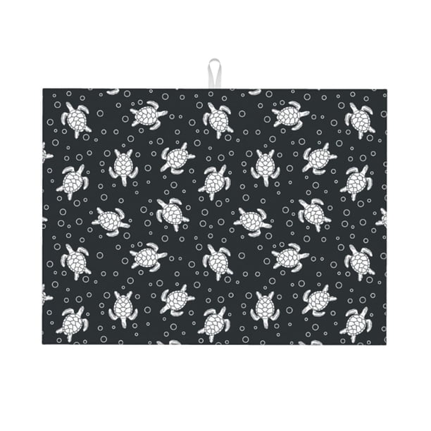 Balery Turtle Alfombrilla de Secado para Cocina, 18x24 Pulgadas, Súper Absorbente para Platos y Encimeras