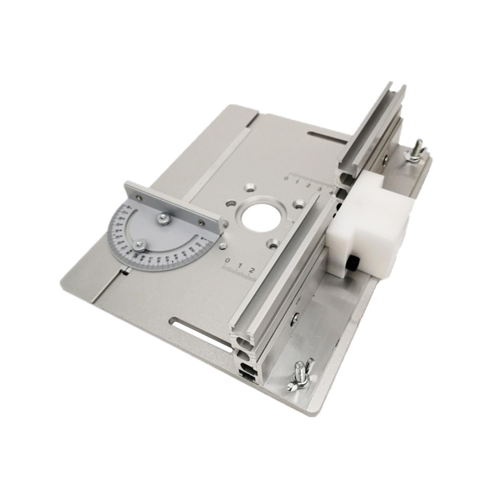 Buy Router Table Insert Plate Woodworking Benches Table Saw & Miter Gauge Guide Silver Online at