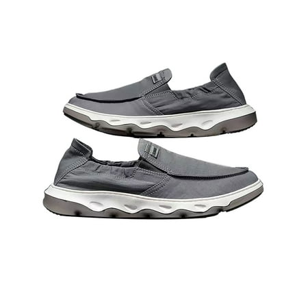 

Colisha Mens Loafers Comfort Casual Shoe Moccasin Flats Men Non-Slip Driving Shoes Slip On Gray 8