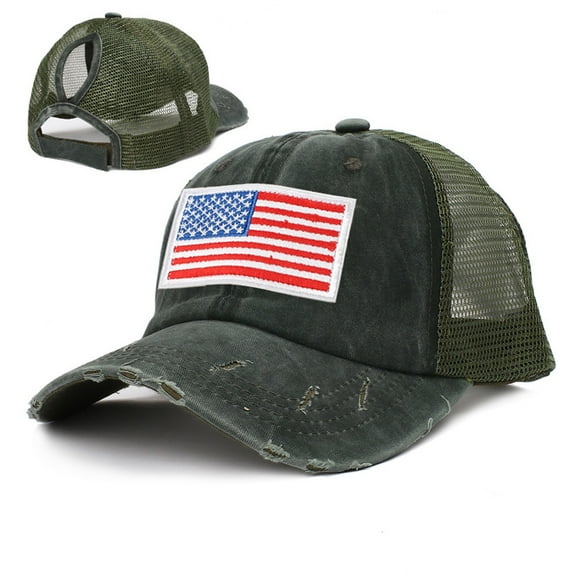 Bunenne Baseball Cap Trucker Hat Snapback Hats for Men Baseball Cap Adjustable Size for Running Workouts and Outdoor Activities Seasons Womens Ball Cap Men's Hats & Caps Army Green One Size