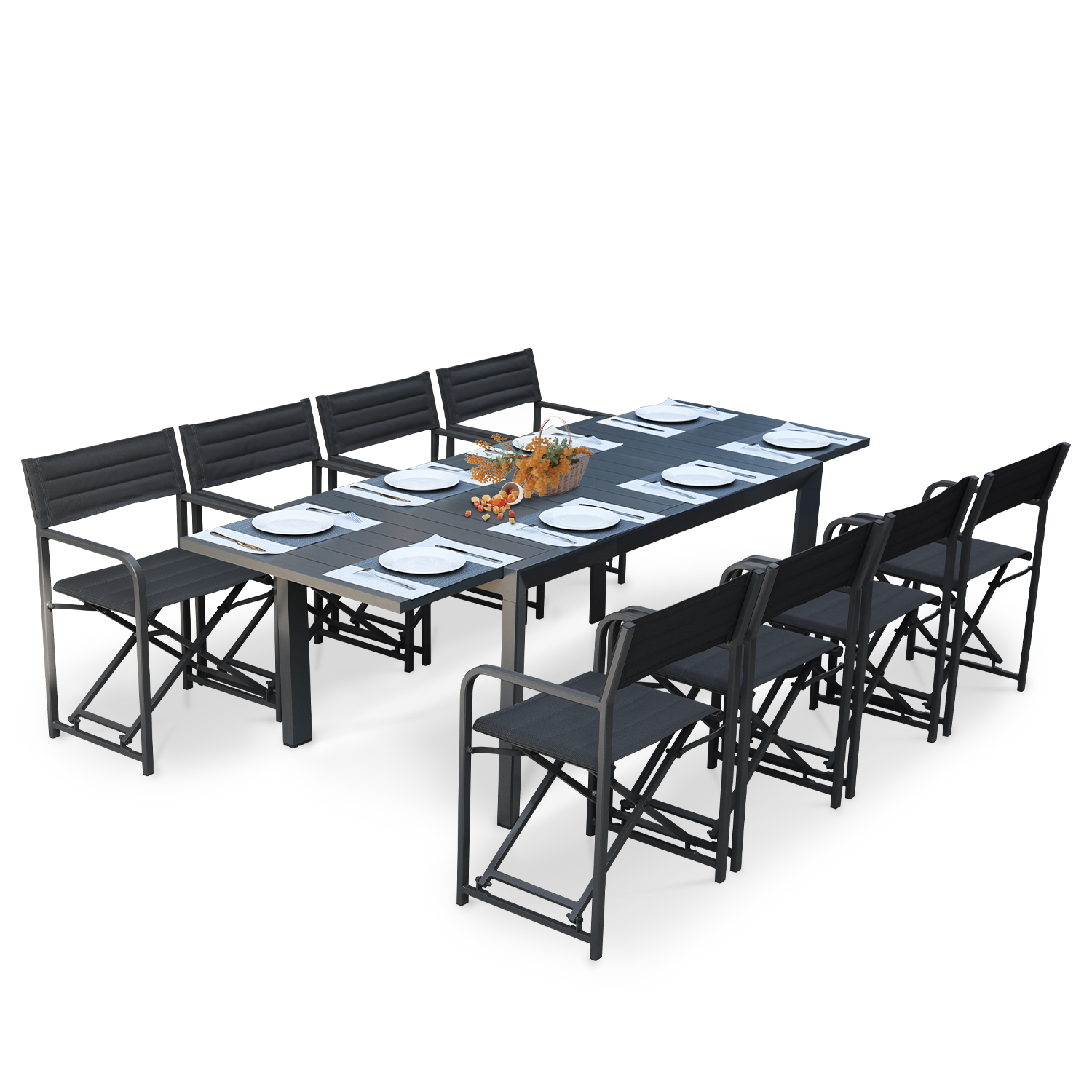 Aoodor Outdoor 610 Person Aluminum Patio Extendable Dining Table