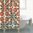 thumbnail image 5 of Retro Earthy Ethnic Shower Curtain 72x84 Inches Quick-Dry Polyester Curtain with Plastic Hooks Artistic Boho Style, 5 of 5