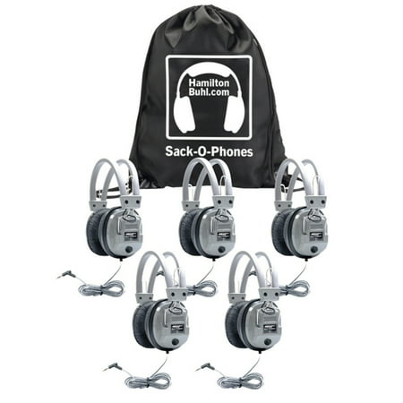 UPC: 0681181320806 | HamiltonBuhl Sack-O-Phones  5 SC7V Deluxe Headphones with Volume Control in a Carry Bag