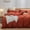 Burnt Brick Red, variant on BESTOUCH Duvet Cover Set King Size 100% Washed Cotton Linen Feel Comfortable Soft Lightweight 3 Pcs Off White