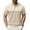 Beige (Caramel Stripes), variant on COOFANDY Men's Short Sleeve Polo Shirts Vintage Knitted Shirt Casual Button Down Golf Shirts