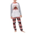 thumbnail image 2 of KelaJuan Family Matching Pajamas Christmas Tree Letters Print Long Sleeve Tops and Stretch Casual Pants Sleepwear, 2 of 9