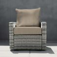 thumbnail image 2 of Textured Solid Birch Tan Deep Seating Cushion Set, 2 of 8