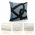 thumbnail image 4 of GOSMITH  Blue Pillow Covers Abstract Modern Graffiti Art Line Decorative Pillow Cases Set of  Boho Square Cushion Cover Home Decor for Couch Sofa Chair Living Room Bedroom, 4 of 5