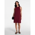 thumbnail image 3 of Time and Tru Women’s Sleeveless Knit Swing Dress, Sizes XS-XXXL, 3 of 6